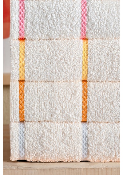 6 Lı Premium, Bohem, Renkli, Püsküllü Ve Çizgili Havlu Seti Mutfak & El Yüz 30x50 Cm Çok Renkli