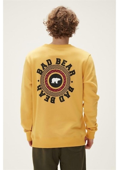 Bad Bear Round Crewneck Erkek Sweatshirt-25281 Sarı