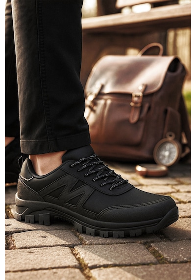 Khayt Herbert Su Ve Soğuk Dayanıklı Rahat Kaymaz Taban Erkek Kadın Kışlık Sneaker Ayakkabı Black