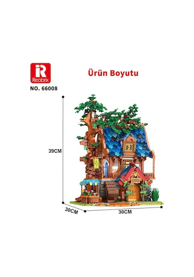 Reobrix 66008 Ağaç Evi Yaratıcı Yapı Blok Seti Building Blocks Tree House - 2566 Parça