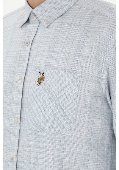 U.s. Polo Assn. Erkek Taş Gömlek Desenli 50291392-vr049 Taş