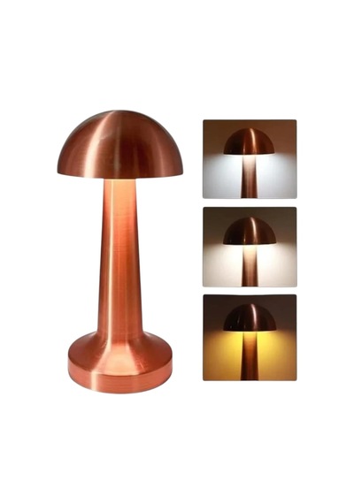 Elektrikürünleri Şarjlı Dokunmatik Masa Lambası Lotus Rose / 3 Renk Modu / Dimmerli Taşınabilir Şarjlı Lamba / Diğer