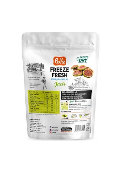 Pol S Freeze Fresh Dondurularak Kurutulmuş İncir 20 Gr 20 G