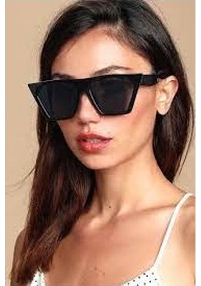 Mobgift Cat Eye Dörtgen Güneş Gözlüğü Siyah