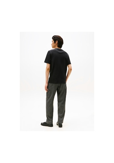Tommy Hilfiger Lıght Interlock Tee Erkek Siyah T-shirt - Mw0mw37508 Siyah