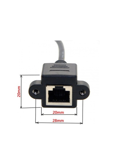 Rj45 Panel Tipi Ethernet Uzatma Kablosu Cat5e/cat6 2m