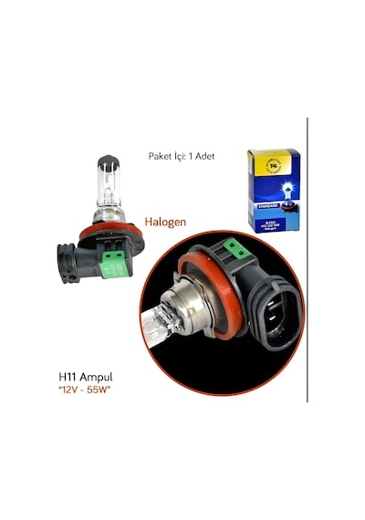 12v 55w H11 Standart Far Ampulü