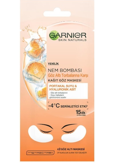 Garnier Nem Bombası Göz Altı Torbalarına Karşı Kağıt Göz Maskesi Garnier Nem Bombası Göz Altı Torbalarına Karşı Kağıt Göz Maskesi