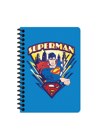 3 Adet Superman A6 80 Yaprak Çizgili Spiralli Bloknot