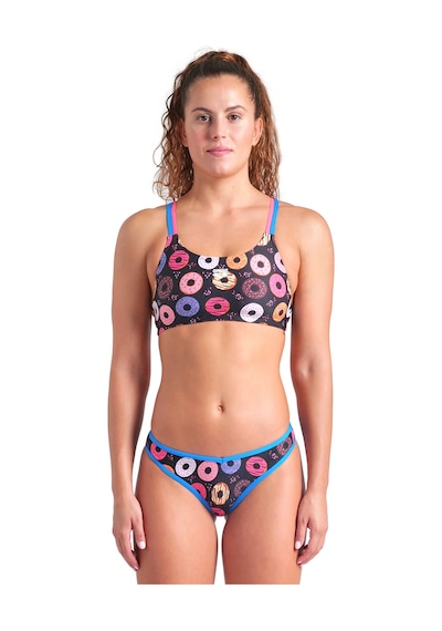 Arena Donuts Bandeau Kadın Siyah Yüzücü Bikini 009462590 Siyah