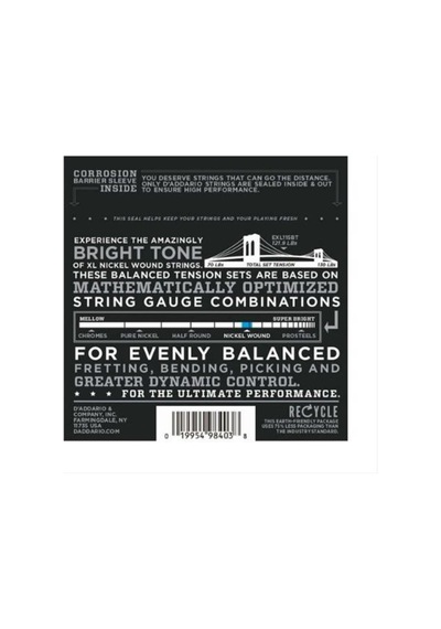 D'addario Exl115bt Xl Nickel Serisi Elektro Gitar Tel Seti 11-50 - Nickel Wound