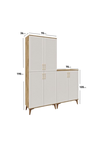 Panjurlu Metal Kulp Pnj6190 Çok Amaçlı Dolap 6 Kapaklı Mutfak Dolabı Balkon Dolabı Kiler Banyo Dolabı Ayakkabılık Ekru Ceviz Panjurlu Metal Kulp Pnj6190 Çok Amaçlı Dolap 6 Kapaklı Mutfak Dolabı Balkon Dolabı Kiler Banyo Dolabı Ayakkabılık Ekru Ceviz