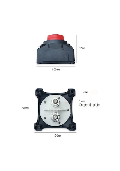 AKÜ DEVRE KESİCİ ŞALTERİ 600A 2P 12-48V ON-OFF 600 AMPER