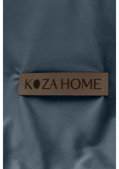 Koza Home Linda Lacivert Kadife Çift Kişilik Nevresim Takımı 200x220 4 Yast Lacivert