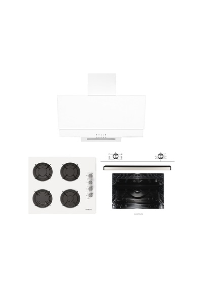Alveus Arya MFA 604 - GLS 640 - MOD F17 Beyaz Ankastre Set
