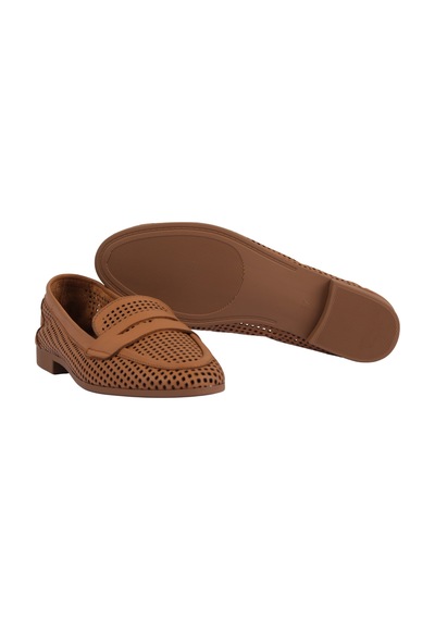 Napa Shoes Kadın Hakiki Deri Delikli Comfort Taban Kadın Babet Napa-aes22201 165