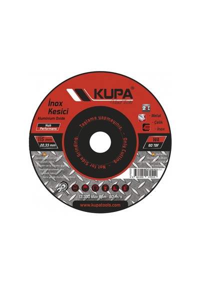 Kupa İnox Metal Çelik Kesme Taşı Daire Testere 115 mm.