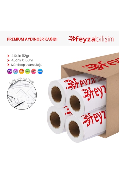 Feyza Bilişim Plankopya Ozalit Aydınger Kağıdı 112gr 45cmx150m-4