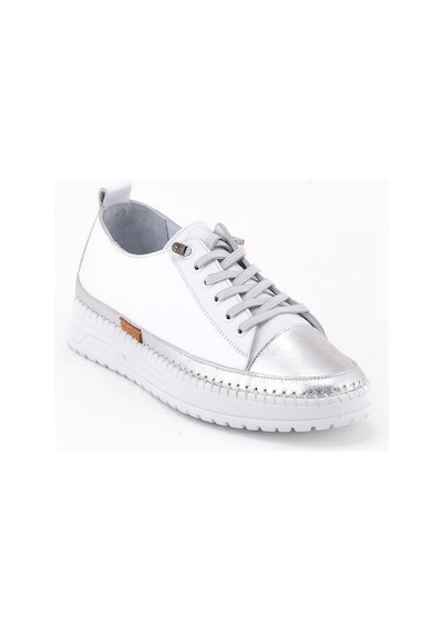 Venüs 26150001y Kadın Hakiki Deri Parçalı Lastikli Comfort Sneaker Ayakkabı Beyaz
