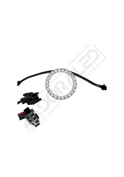 Doraled WS2812B ARGB Magic Matrix Ekran 5V Dijital Yuvarlak Pixel 24 Led Halka 73 x 54 MM