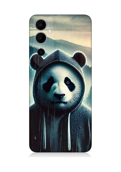 Tecno Pova Neo 2 Uyumlu Kapüşonlu Panda Yalnızlığı Desenli Silikon Kılıf Çok Renkli