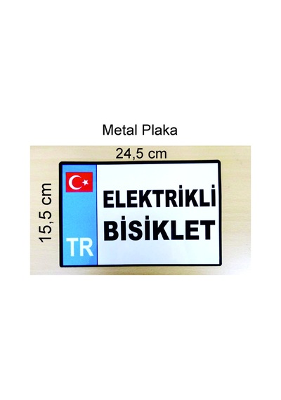 Metal Plakalık Boyutunda Elektrikli Bisiklet Tabelası
