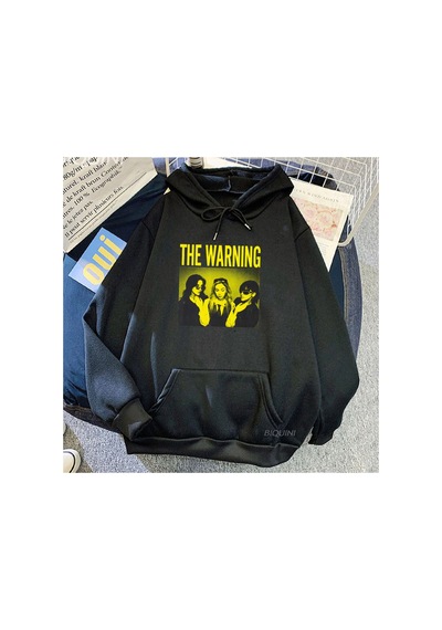 Tarzsokak Siyah Unisex Hip Hop Rock Band Graphic The Warning Heavy Mental Style Sweatshirts Sudaderas Hombre