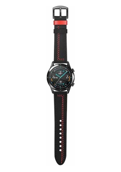 Ekılıf - Huawei Watch Gt3 42mm Uyumlu - Kordon Deri Kordon Krd-19 - Kahverengi