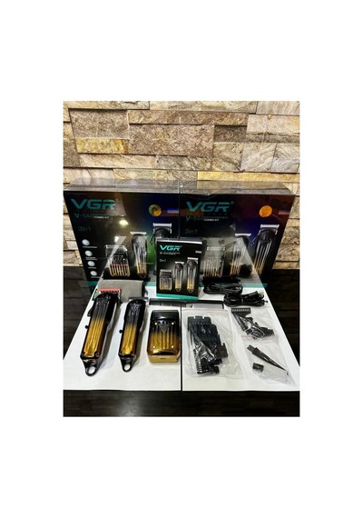 V-644 Gold Serisi 3'ü 1 Arada Saç Sakal Tıraş Makinesi Seti