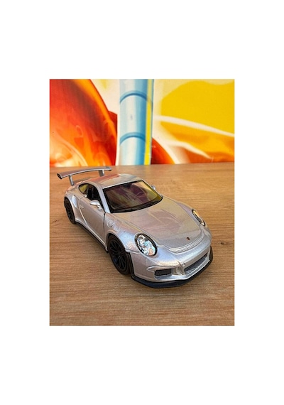 Porsche 911 Gt3 Rs Diecast Model Araba Çekbırak 1:36 2016 Porsche 911 Gt3 Rs Araba Gri - Gümüş