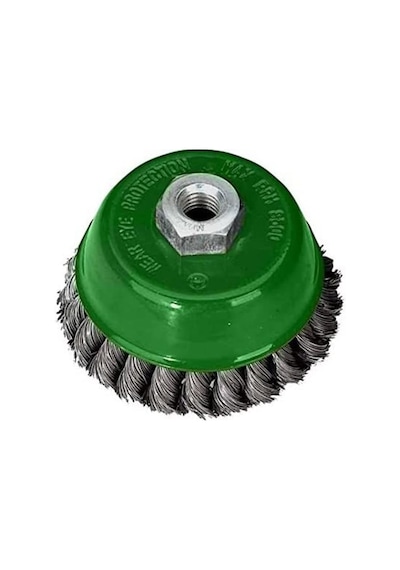 T 27707/75 Burma Telli Çanak Fırça, Gri/yeşil, 75 Mm