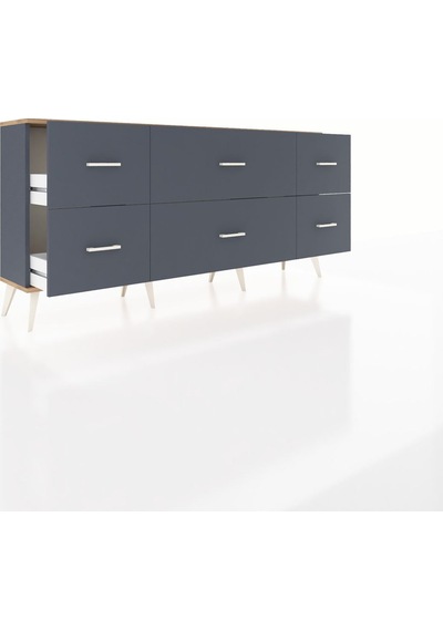 Arges Konsol 6 Çekmeceli 176x30x83 Antrasit-antrasit/antrasit Antrasit/antrasit Arges Konsol 6 Çekmeceli 176x30x83 Antrasit-antrasit/antrasit Antrasit/antrasit