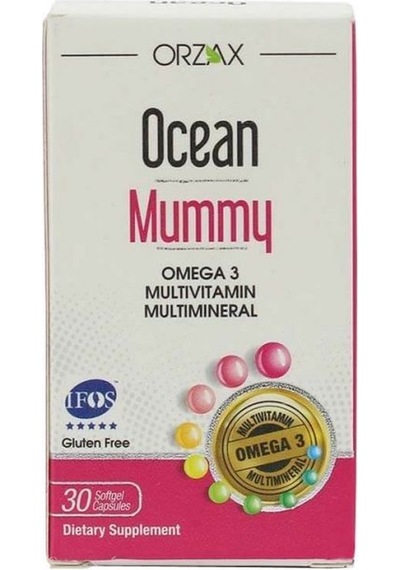 Ocean Mummy Omega 3, Vitamin Ve Mineral İçeren Takviye Edici Gıda 30 Kapsül