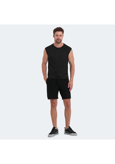 Slazenger VASKA I Erkek Kolsuz Siyah Tişört