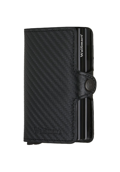 Walsmart Twin Carbon Akıllı Mekanizmalı Deri Cüzdan Siyah