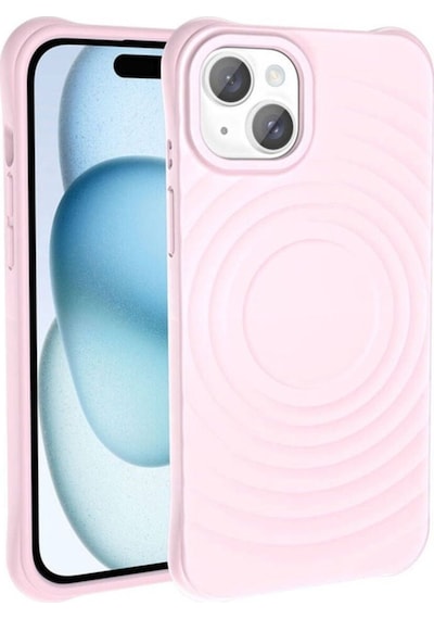 Apple Uyumlu iPhone 15 M-safe Şarj Özellikli Airbagli Mat Görünümlü Zore Hepi Kapak Beyaz