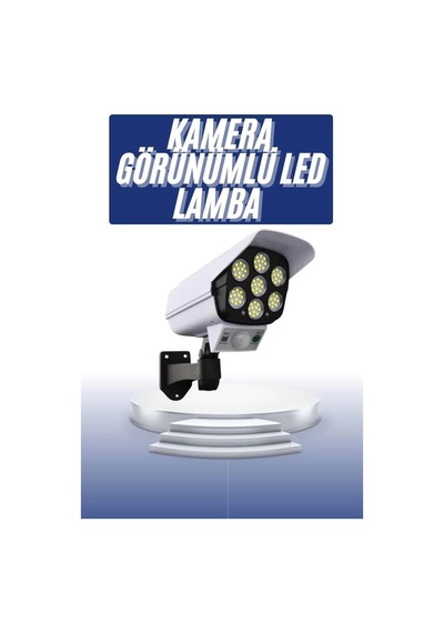 Solar Bahçe Lambası Uzaktan Kumandalı Kamera Görünümlü Hareket Sensörlü Çok Renkli