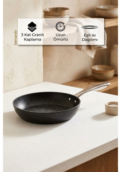Bernardo Chef Line Granit Tava Siyah 26cm