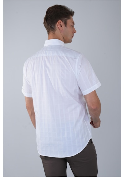Bisse Paşa Yaka Regular Fit Gömlek Beyaz Gmeks250002 D01 Beyaz