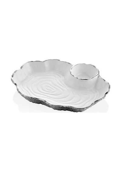 Lamedor Unformed Beyaz Sılver Sos Tabagı 33,5x26,5x4,5 Cm