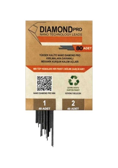 Uni Nano Diamond Pro 2b 0,5 Kalem Ucu Yedeği Refill 80 Li 1 Adet