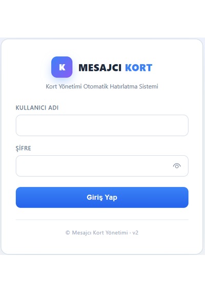 Mesajcı Kort Üyelerinize Otomatik Aidat Ve Borç Hatırlatma Sistemi