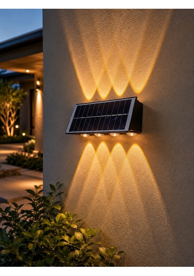 Helios Hs 5876 Solar Led Aplik 20w 3200k Gün Işığı Siyah