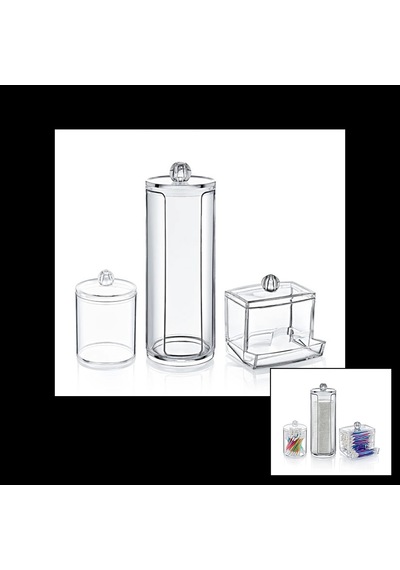 Disk 3lü Makyaj Organizer Set Çok Renkli
