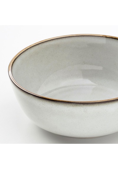 4 Lü Kase Seti Gri Renk 14 Cm Meridyendukkan Stoneware, Renkli Sır