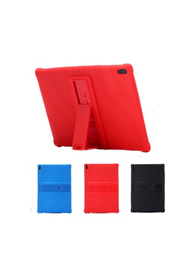 Lenovo Tab 4 10 (Tb-X304,X704 Standli Silikon Kilif 284055864 - Renk / Kirmizi