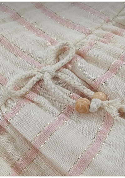 Babyhola Kız Bebek Çocuk Bayramlık Takım Volan Kollu Simli Müslin 2011 Somon