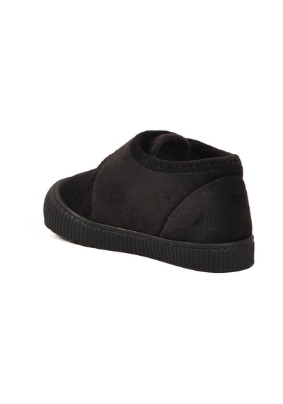 Ayakmod Siyah Süet Cırtlı Unisex Çocuk Panduf Ba&ba 058999 P Siyah
