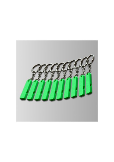 10'lu Set Yeşil Deprem Düdüğü - Mini Boy