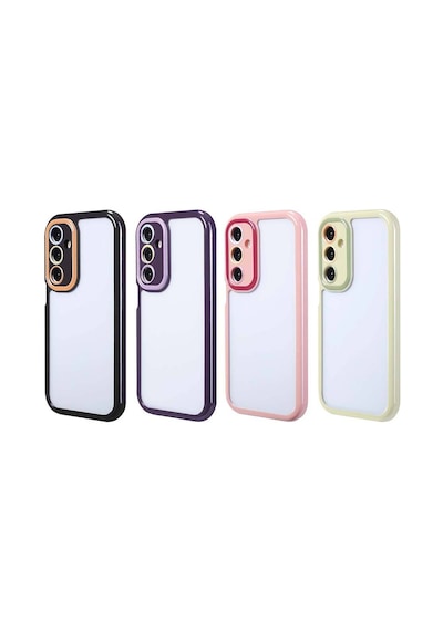 Zore Galaxy A25 Kılıf Kamera Korumalı Renkli Kenar Ve Çerçeve Tasarımlı Ogaa Vitamin Kapak-siyah